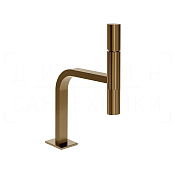 Gessi Incastri Смеситель для раковины, с донным клап., излив 17,2 см, цвет: deep bronze brushed PVD 75251#791