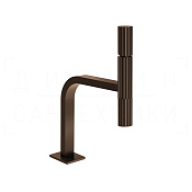 Gessi Incastri Смеситель для раковины, с донным клапаном, излив 17,2 см, цвет: dark bronze 75251#845