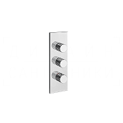Gessi Incastri Термостат для душа встраиваемый, на 2 потребителя, внешняя часть, цвет: chrome 75314#031