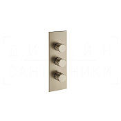 Gessi Incastri Термостат для душа встраив., на 2 потреб., внешняя часть, цвет: finox brushed nickel 75314#149