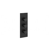 Gessi Incastri Термостат для душа встраиваемый, на 2 потребителя, внешняя часть, цвет: matte black 75314#299