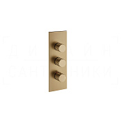 Gessi Incastri Термостат для душа встраив., на 2 потреб., внеш. часть, цвет: warm bronze brushed PVD 75314#726