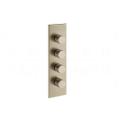 Gessi Incastri Термостат для душа встраив., на 3 потреб., внешняя часть, цвет: finox brushed nickel 75316#149