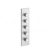 Gessi Incastri Термостат для душа встраиваемый, на 4 потребителя, внешняя часть, цвет: chrome 75318#031
