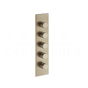 Gessi Incastri Термостат для душа встраив., на 4 потреб., внешняя часть, цвет: finox brushed nickel 75318#149