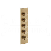 Gessi Incastri Термостат для душа встраив., на 4 потреб., внеш. часть, цвет: warm bronze brushed PVD 75318#726