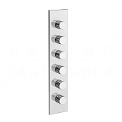 Gessi Incastri Термостат для душа встраиваемый, на 5 потребителей, внешняя часть, цвет: chrome 75320#031