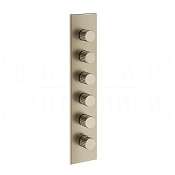 Gessi Incastri Термостат для душа встраив., на 5 потреб., внешняя часть, цвет: finox brushed nickel 75320#149