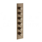 Gessi Incastri Термостат для душа встраив., на 5 потр., внеш. часть, цвет: coffee bronze brushed PVD 75320#761
