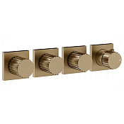 Gessi Incastri Термостат для душа встраив., на 3 потреб., внеш. часть, цвет: deep bronze brushed PVD 75336#791