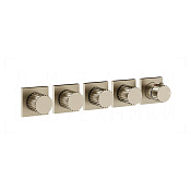 Gessi Incastri Термостат для душа встраив., на 4 потреб., внешняя часть, цвет: finox brushed nickel 75338#149