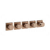 Gessi Incastri Термостат для душа встраиваемый, на 4 потреб., внеш. часть, цвет: copper brushed PVD 75338#708