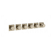 Gessi Incastri Термостат для душа встраив., на 5 потреб., внешняя часть, цвет: finox brushed nickel 75340#149