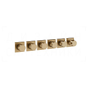 Gessi Incastri Термостат для душа встраив., на 5 потреб., внеш. часть, цвет: warm bronze brushed PVD 75340#726