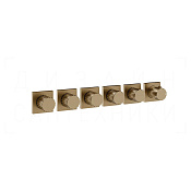 Gessi Incastri Термостат для душа встраив., на 5 потреб., внеш. часть, цвет: deep bronze brushed PVD 75340#791
