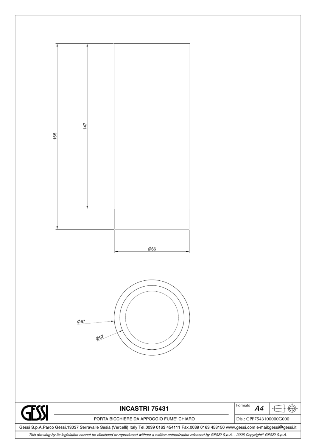 Gessi Incastri Стакан настольный, полимерный Resin, цвет: matte black 75431#299