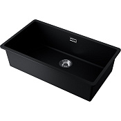 Omoikiri Kata 74-U-BL Кухонная мойка Artgranit 74х42 см, встраиваемая снизу, цвет: черный 4997567