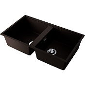 Omoikiri Kitagawa 83-2-U-MO Кухонная мойка Artceramic 83,6х48,8 см, встраиваемая снизу, цвет: мокко 4997201