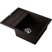Omoikiri Sumi 65A-MO Кухонная мойка Artceramic 65х50 см, встраиваемая сверху, с крылом, цвет: мокко 4997468