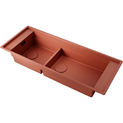 Omoikiri Sintesi Pro 114-2-U/I-CN Кухонная мойка Artceramic 110х46 см, встр. сверху, цвет: canyon 4997452