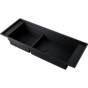 Omoikiri Sintesi Pro 114-2-U/I-GB Кухонная мойка Artceramic 110х46 см, встр. сверху, цвет: графит 4997451