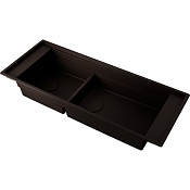 Omoikiri Sintesi Pro 114-2-U/I-MO Кухонная мойка Artceramic 110х46 см, встр. сверху, цвет: мокко 4997450