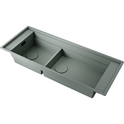 Omoikiri Sintesi Pro 114-2-U/I-WG Кухонная мойка Artceramic 110х46 см, встр сверху, цвет: wind green 4997453