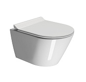 GSI Kube X Унитаз подвесной безободковый 36x50 см, смыв GeniusFlush, с креплением, цвет: белый 9412FR511