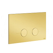 Gessi Total Look Кнопка смыва для инсталляции Sanit и Villeroy&Boch, 2 реж., латунь, цвет: gold PVD 54619#246