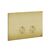Gessi Total Look Кнопка смыва для инстал. Sanit и Villeroy&Boch, 2 реж., латунь, цвет: gold brushed 54619#716