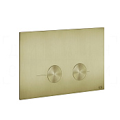 Gessi Total Look Кнопка смыва для инстал. Sanit и Villeroy&Boch, 2 реж., латунь, цвет: brushed brass 54619#727