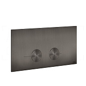 Gessi Total Look Кнопка смыва для инсталляции Viega, 2 режима, латунь, цвет: black metal brushed PVD 54621#707