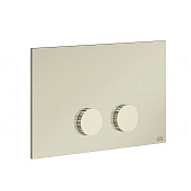 Gessi Ingranaggio Кнопка смыва для инсталляции Geberit, 2 режима, латунь, цвет: nickel PVD 54635#720