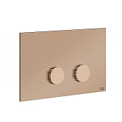 Gessi Ingranaggio Кнопка смыва для инстал. Sanit и Villeroy&Boch, 2 реж., латунь, цвет: copper PVD 54643#030