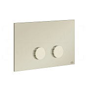 Gessi Ingranaggio Кнопка смыва для инстал. Sanit и Villeroy&Boch, 2 реж., латунь, цвет: nickel PVD 54643#720