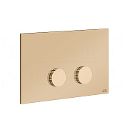 Gessi Ingranaggio Кнопка смыва для инстал. Sanit и Villeroy&Boch, 2 реж., латунь, цвет: warm bronze 54643#735