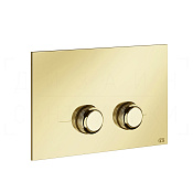 Gessi Venti20 Кнопка смыва для инсталляции Sanit и Villeroy&Boch, 2 режима, латунь, цвет: gold PVD 54659#246
