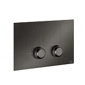 Gessi Venti20 Кнопка смыва для инстал. Sanit и Villeroy&Boch, 2 реж., цвет: black metal brushed PVD 54659#707