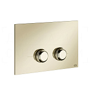 Gessi Venti20 Кнопка смыва для инсталляции Sanit и Villeroy&Boch, 2 режима, латунь, цвет: brass PVD 54659#710