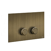 Gessi Venti20 Кнопка смыва для инсталляц. Sanit и Villeroy&Boch, 2 реж., латунь, цвет: antique brass 54659#713