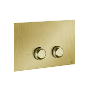 Gessi Venti20 Кнопка смыва для инсталляции Sanit и Villeroy&Boch, 2 реж., латунь, цвет: gold brushed 54659#716