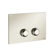Gessi Venti20 Кнопка смыва для инсталляции Sanit и Villeroy&Boch, 2 режима, латунь, цвет: nickel PVD 54659#720