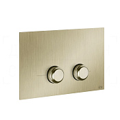 Gessi Venti20 Кнопка смыва для инст. Sanit и Villeroy&Boch, 2 реж., латунь, цвет: brushed brass PVD 54659#727
