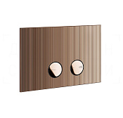 Gessi Inverso Rigato Кнопка смыва для инсталляции Geberit, 2 режима, латунь, цвет: copper PVD 54671#030