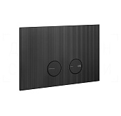 Gessi Inverso Rigato Кнопка смыва для инсталляции Geberit, 2 режима, латунь, цвет: matte black 54671#299
