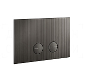 Gessi Inverso Rigato Кнопка смыва для инстал. Geberit, 2 реж., латунь, цвет: black metal brushed PVD 54671#707