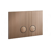 Gessi Inverso Rigato Кнопка смыва для инсталляции Geberit, 2 реж., латунь, цвет: copper brushed PVD 54671#708