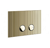 Gessi Inverso Rigato Кнопка смыва для инсталляции Geberit, 2 режима, латунь, цвет: brass PVD 54671#710