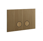 Gessi Inverso Rigato Кнопка смыва для инсталляции Geberit, 2 режима, латунь, цвет: antique brass 54671#713