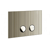 Gessi Inverso Rigato Кнопка смыва для инсталляции Geberit, 2 режима, латунь, цвет: nickel PVD 54671#720